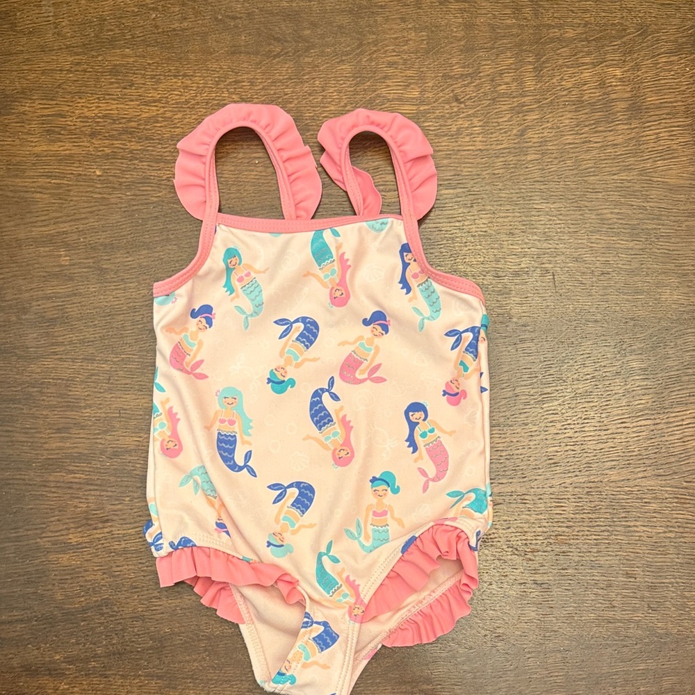 Pink Mermaid Kids One Piece Swimsuit